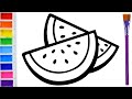 Drawing pages with watermelon drawing clipart beeart