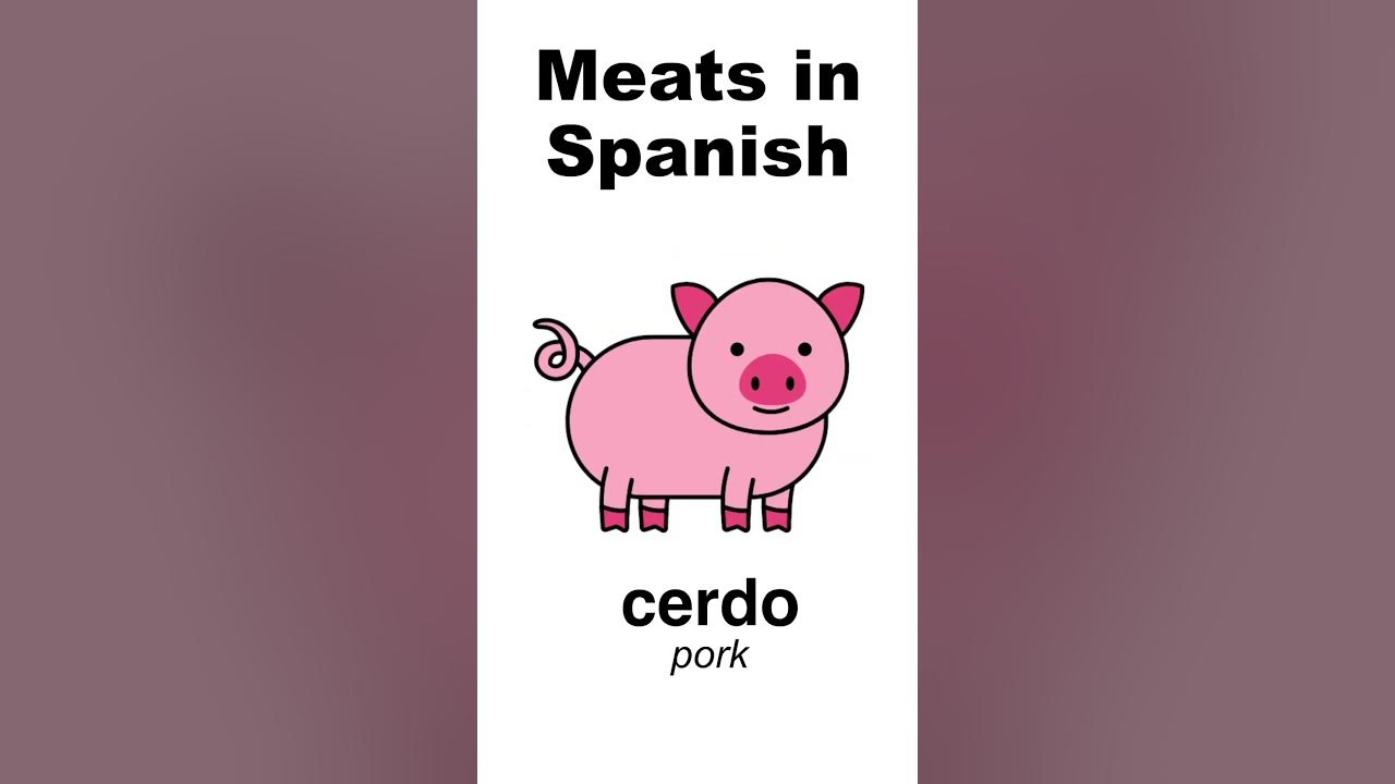 Meats in Spanish.... YouTube