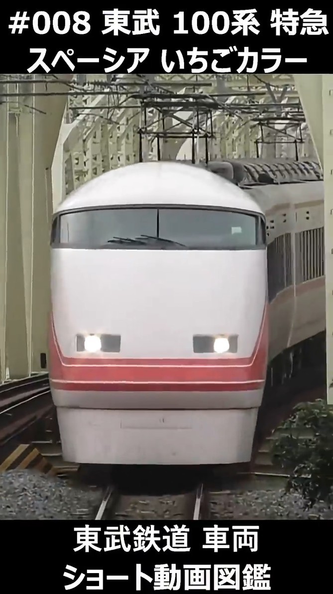 008 東武100系特急スペーシアいちごカラー #東武鉄道車両ショート動画