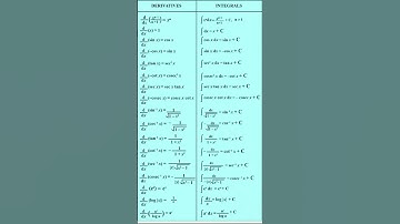 Differentiation and integration important formulas||integration formula