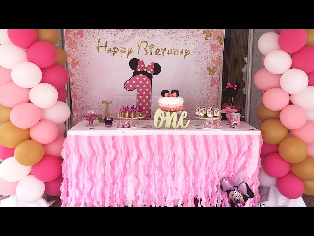 Ideas para Cumpleaños de 1 Año de Minnie Bebé - Como Decorar y Hacer tu  Fiesta