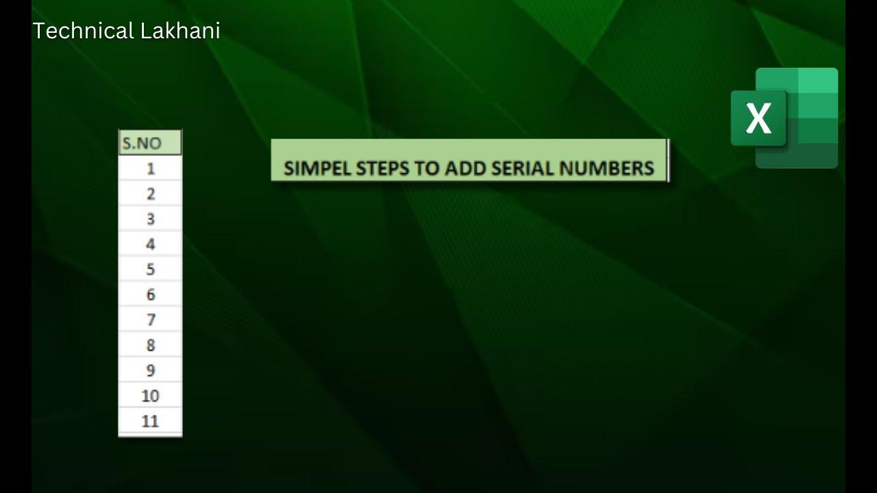 Simple Steps To Add Serial Number In Excel excel YouTube simple-steps-to-add-serial-number-in-excel-excel-youtube