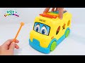 Learn Shapes and Colors for Kids with School Bus shape sorting Toy!