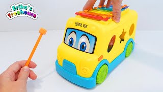 Shapes and Colors for Kids with School Bus shape sorting Toy!