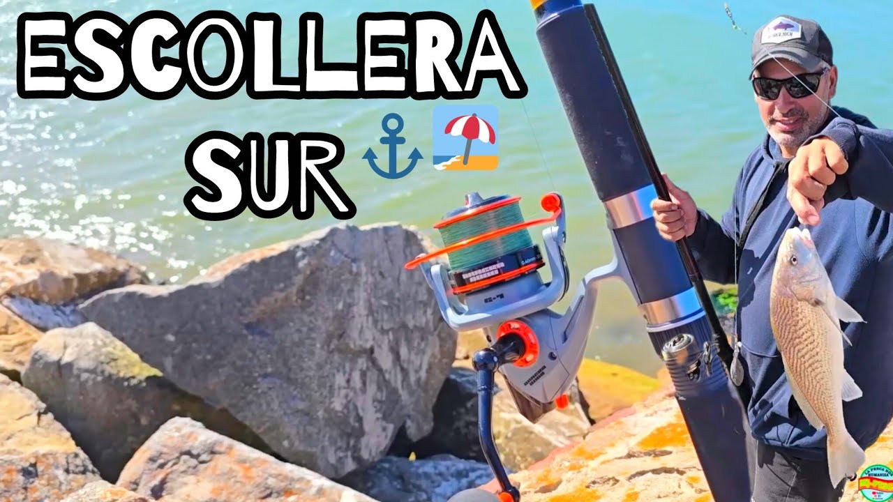 PESCA Y AVENTURAS en la escollera SUR de MAR DEL PLATA, lugar espectacular fácil de llegar mjpesca