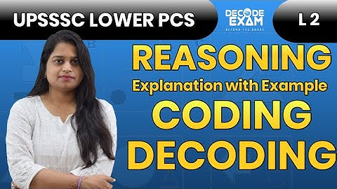 CODING DECODING Reasoning Tricks in Hindi | #lowerPCS2019 | UPSSSC Reasoning Classes