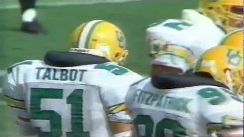 Oregon LB Tom Talbot stuffs UCLA Rb Brian Brown fo...