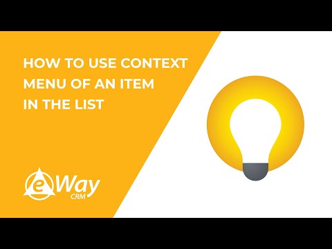 How to Use Context Menu of an Item in the List