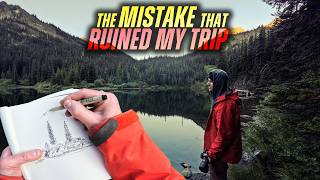 Plein Air Drawing in Olympic National Park.  Drawing With Pen at Grand Lake. DTA S2 Ep. 3