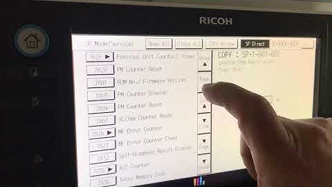 PM COUNTER RESET RICOH MPC3503 MPC3003 Transfer ITB UNIT