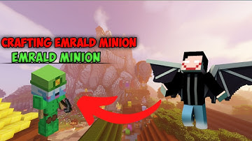Crafting Emrald Minion in Wenpixel Skyblock || Minecraft ||