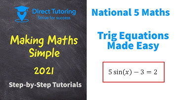 How to Solve Trig Equations Easily. National 5 Maths