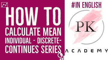How to calculate mean in Tamil - individual, discrete and continuous series | B.com statistics