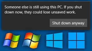 Try to shut down Windows with multiple users?