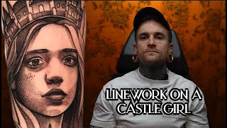 Linework on a Castle Girl  with Jon Nelson (Tattoo Guide)
