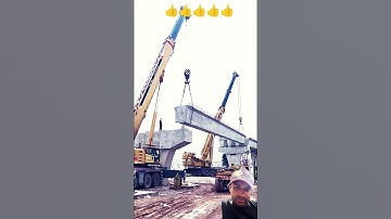 PRESTRESSED BEAMS OF BRIDGE CONSTRUCTION #smartwork#tools#machine#technology#engineering