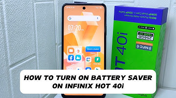 How To Turn On Battery Saver On Infinix Hot 40i / Hot 40 Pro