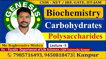 Polysaccharides | Biochemistry | Lecture-5 | New online "Batch" for CSIR NET/JRF | IIT-JAM |
