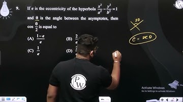 If e is the eccentricity of the hyperbola x2a2-y2b2=1 and θ is the angle between the ....