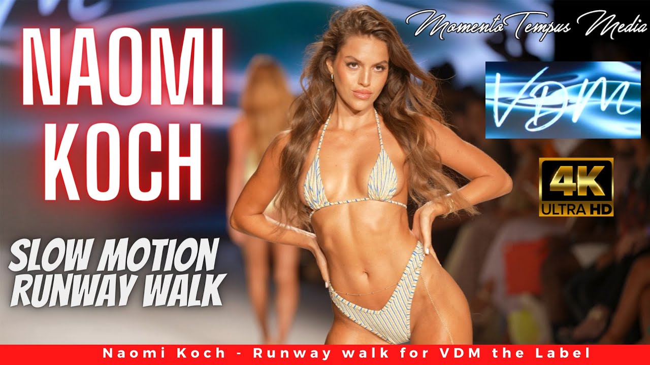 Hot 4K Slow Motion Bikini Runway Walk - Naomi Koch - VDM the Label - Miami Swimweek 2022