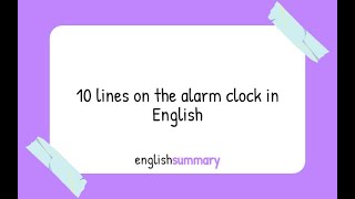 10 lines on the alarm clock in English screenshot 3