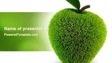 Grass Apple PowerPoint Template by PoweredTemplate.com