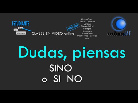 Vídeo: Diferencia Entre Sino Y Pero