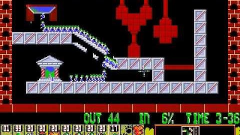 DOS Oh No! More Lemmings Tame 17 Honey, I Saved The Lemmings