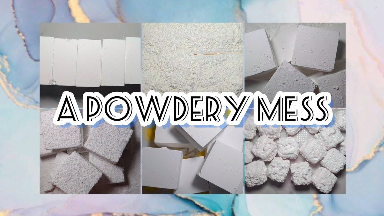 A Powderymess Crunchy Plain Jane Fresh Gym Chalk Crush. oddlysatisfying Sleepaid. @APowderyMess
