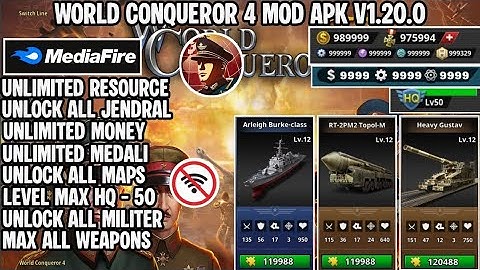 🏆 WORLD CONQUEROR 4 MOD APK 2025 | VIP FEATURES + Unlimited Resources | Android & iOS