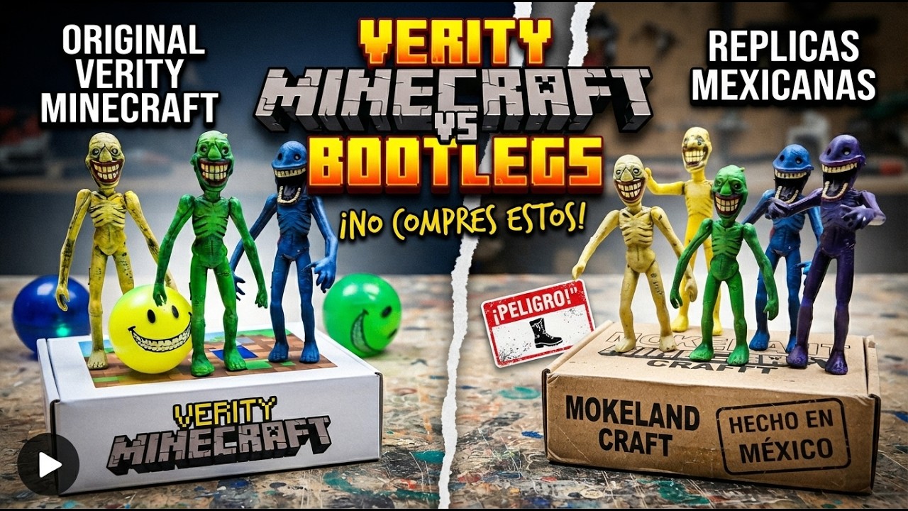 Maquetas de VERITY MINECRAFT y sus REPLICAS BOOTLEG MEXICANO de lupita bootleg