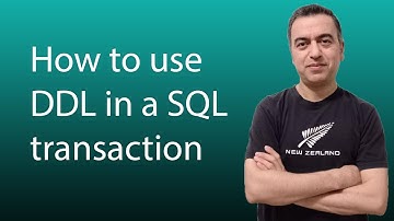 How to use DDL in a SQL transaction
