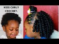 Super Cute Half Up, Half Down Curly Crochet Hairsyle For Kids/Toddler/ on Short Natural Hair.