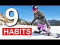 9 habits of advanced level snowboarders