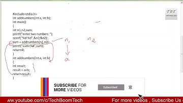 C PROGRAMING - USER DEFINED FUNCTIONS-IMPLEMENTATION -PART 2
