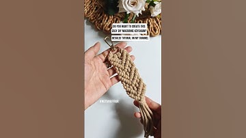 Easiest Macrame Keychain 😍 DIY Ideas #diy #macrame #shorts