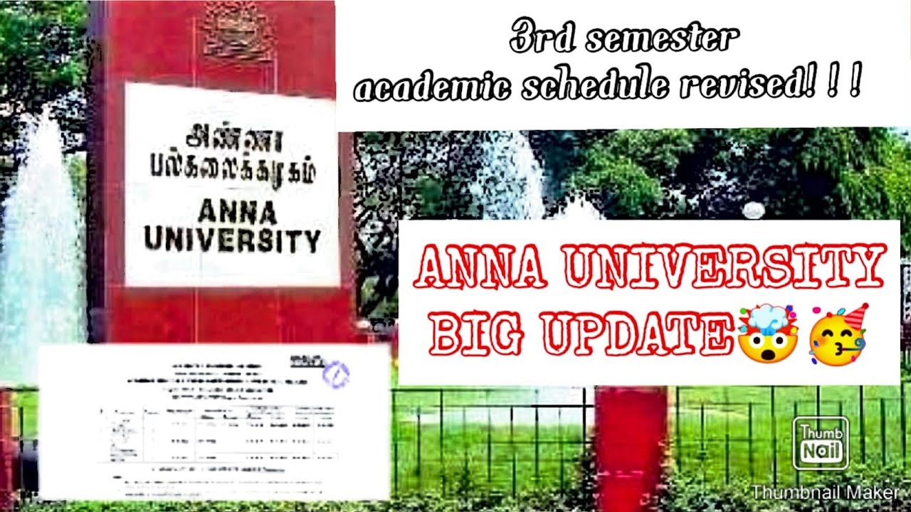 Anna University update🥳🤯|Academic schedule revised|B.E/B.Tech |