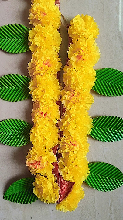 How to Make Paper Marigold Toran for Diwali Decoration | Easy DIY Door Hanging Toran DIY for home