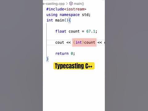 Typecasting in C++ - YouTube