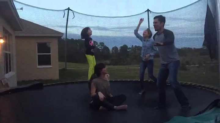 Slo-mo trampoline with the cousins - Part 2