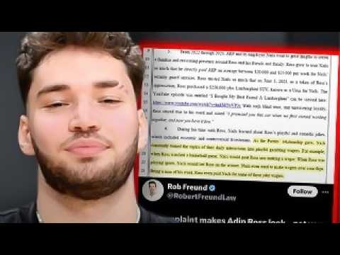 Adin Ross $10,000,000 Lawsuit Leaked... - YouTube