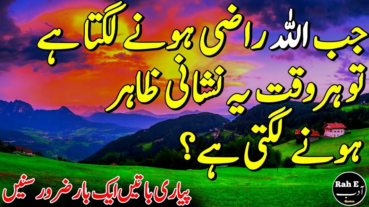 ALLAH Ky razi hony ki nishani | Quotes About ALLAH |Golden words Wasif ...