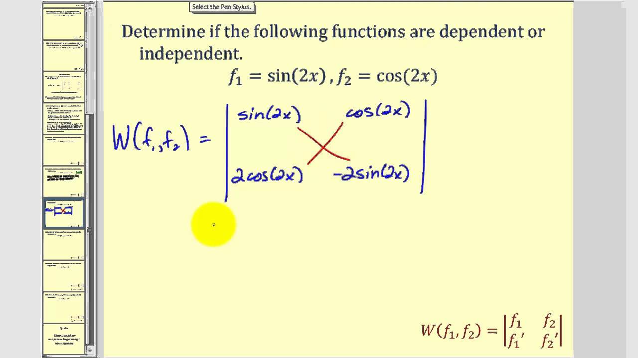 linear-independent-functions-the-wronskian-youtube