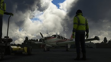 VOR Radio Navigation in the Black Square Bonanza in Microsoft Flight Simulator