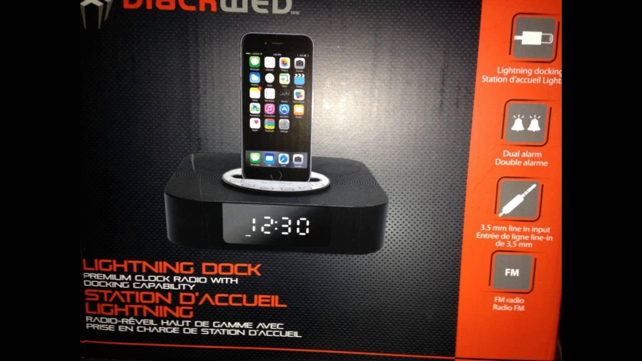Blackweb lightning dock premium clock radio review YouTube