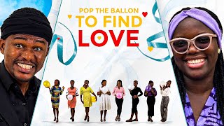 Istri Kami  Pertunjukan Pop The Balloon Untuk Sliding Dan Pria Kemeja Merah Muda