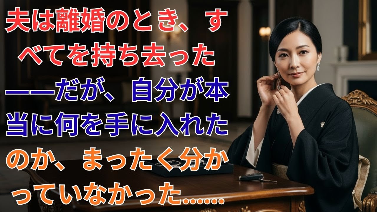 夫は離婚のとき、すべてを持ち去った――だが、自分が本当に何を手に入れたのか、まったく分かっていなかった……