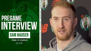 Sam Hauser Compares Celtics Mindset to Last Season | Practice Interview