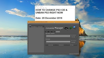 HOW TO CHANGE CID & IDPS ON ANY CFW & UNBAN YOUR PS3