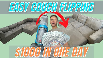 MAKING $1000 IN A DAY FLIPPING COUCHES | FURNITURE FLIPPING | Turning $0 into $10k Challenge 2021